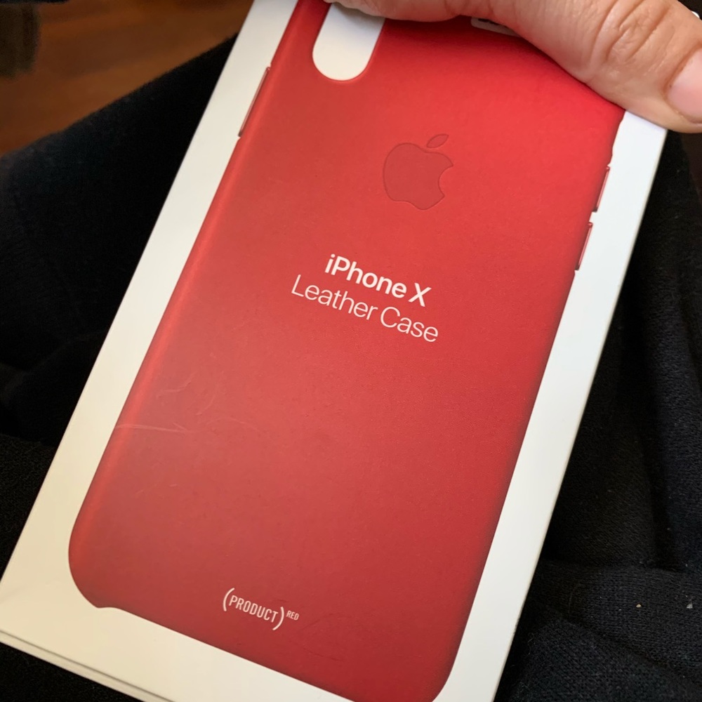 iPhone X New Red Product leather case nice